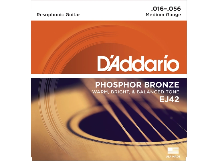 D'Addario EJ42 Phos.Bronze Resophonic (016-056) 